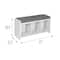 Honey Can Do White Cube Organizer Bench with Shoe Storage and Seat Cushion
